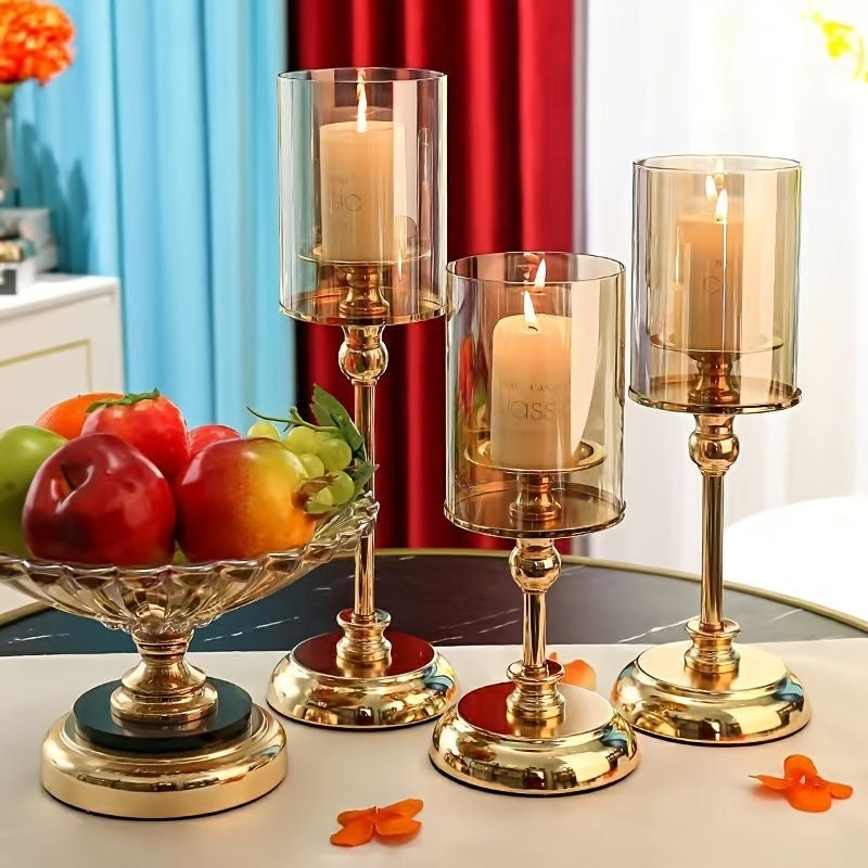 Set of Three Victorian Inspired Candle Holder Stand