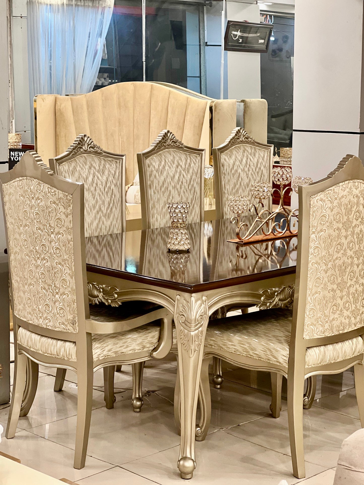 Regalia Elegance Dining Table With 8 Chairs | Family's Dining Space