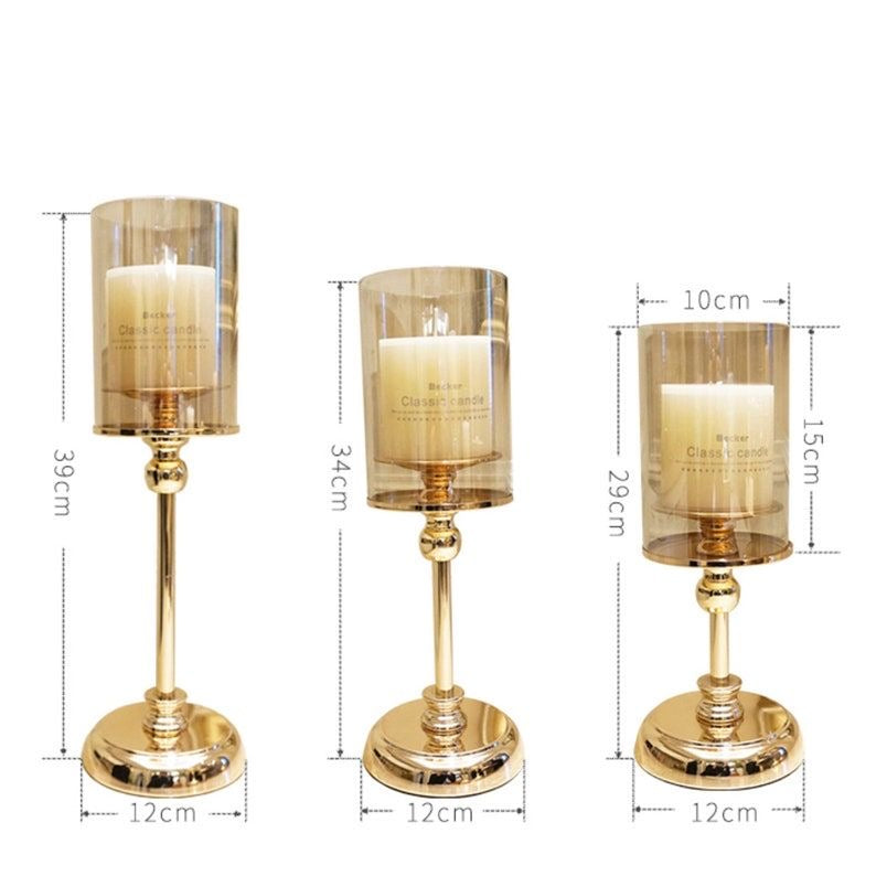 Set of Three Victorian Inspired Candle Holder Stand
