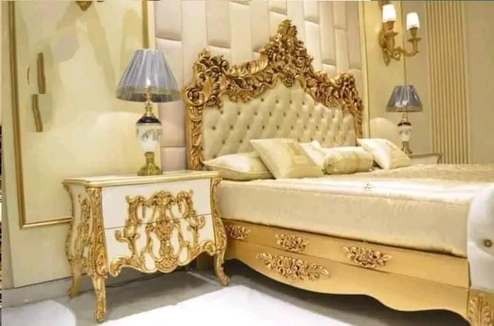 Gold Crème Bridal Set with Dressing and 2 Side Tables