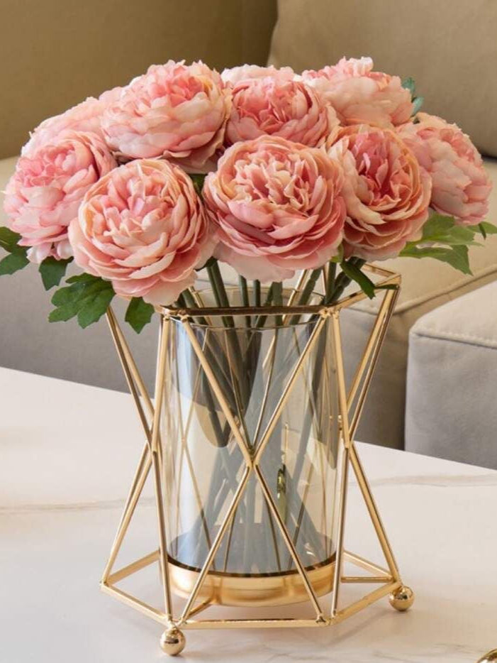 Iron Nordic Vase With Glass Inlay | Showcase Your Flowers