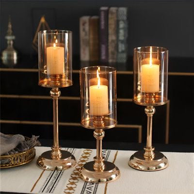 Set of Three Victorian Inspired Candle Holder Stand