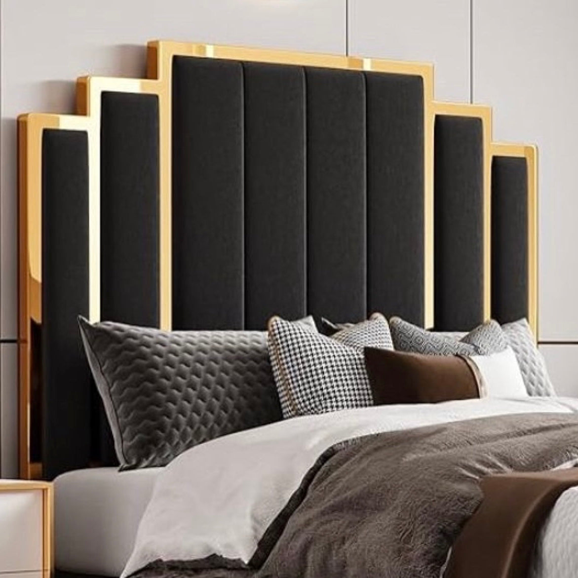 Contemporary Upholstered Bed With 2 Side-Tables | Bedroom's Modern Flair