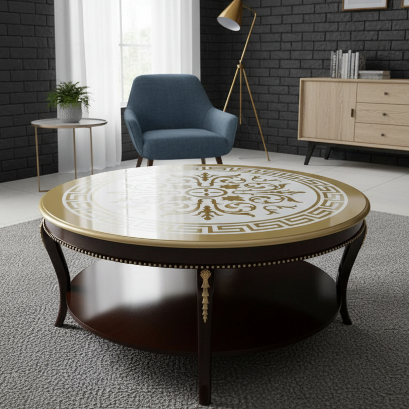 Gold Top Painted Glide Centre Table | Your Living Room's Luxurious Centrepiece