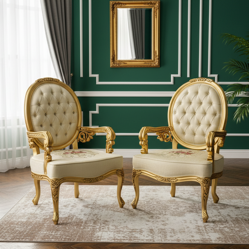 Ivory Imperial Chair (Pair) | Adorns Your Favourite Corner