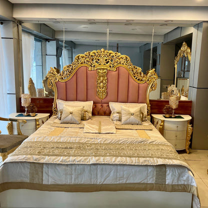 Gold Blush Bridal Set with a Dressing & 2 Side Tables | For Stunning Suite