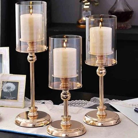 Set of Three Victorian Inspired Candle Holder Stand