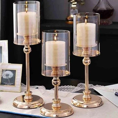 Set of 3 Victorian Inspired Candle Holder Stand | Set A Romantic Mood