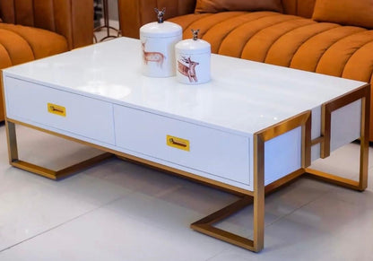 White Centre Table with Drawers | Offers Modern, Sleek Storage