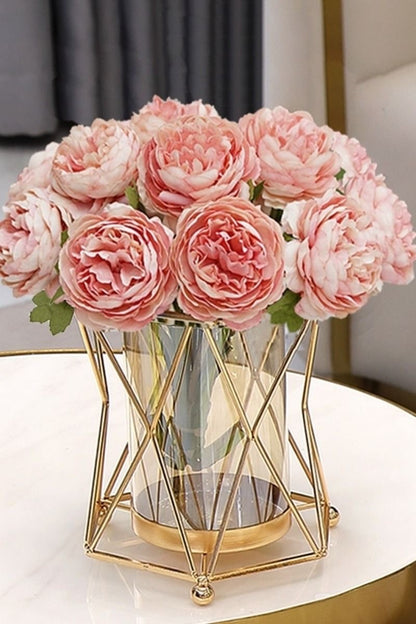 Iron Nordic Vase With Glass Inlay | Showcase Your Flowers