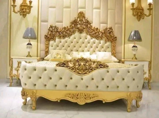 Gold Crème Bridal Set with Dressing and 2 Side Tables