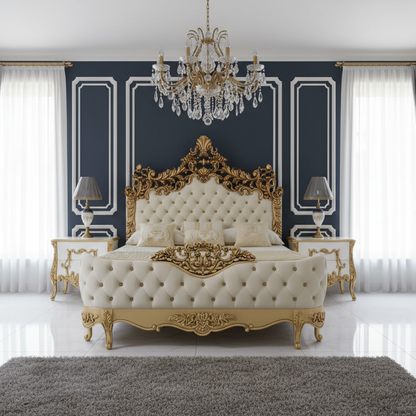 Gold Crème Bridal Set with Dressing and 2 Side-Tables | Wedding's Must Have