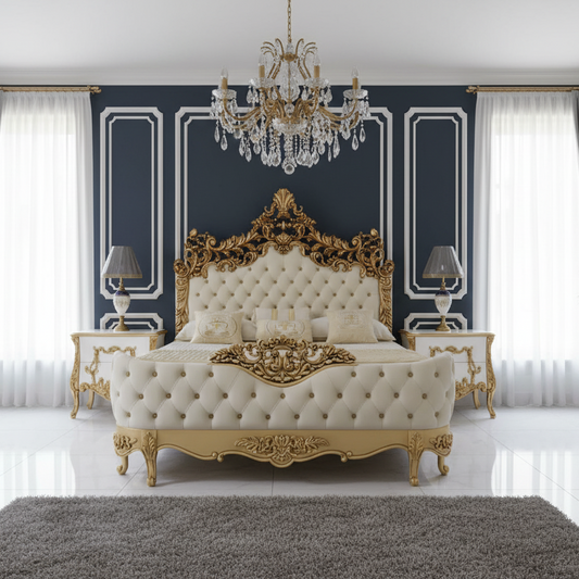Gold Crème Bridal Set with Dressing and 2 Side-Tables | Wedding's Must Have