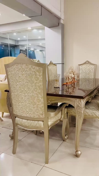 Regalia Elegance Dining Table With 8 Chairs | Family's Dining Space